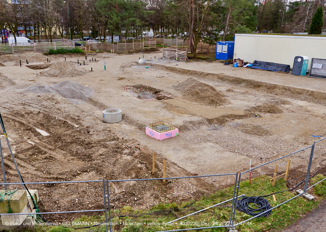 24.12.2022 - Baustelle an der Quiddestraße Haus für Kinder in Neuperlach